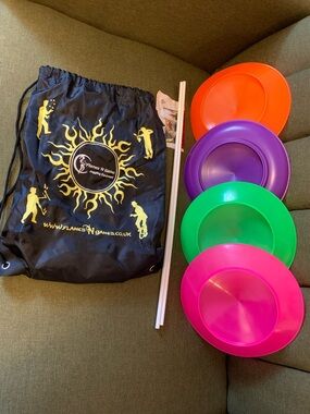 Spinning Plates Set - Pink, Green, Purple, Orange